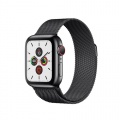 ساعت اپل واچ استیل سلولار سری 5 مشکی با بند میلانزلوپ مشکی Apple Watch Series 5 Milanese Loop Space Black Stainless Steel
