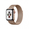 ساعت اپل واچ استیل سلولار سری 5 طلایی با بند میلانزلوپ طلایی Apple Watch Series 5 Milanese Loop Gold Stainless Steel