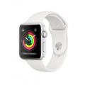 اپل واچ اسپورت سری 3 نقره ای با بند اسپورت سفید Apple Watch Series 3 Sport White