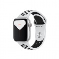 ساعت اپل واچ نایک سری 5 بدنه آلومینیوم نقره ای با بند اسپورت طوسی مشکی سایز 40 و44 میلیمتری Apple Watch Series 5 Nike+ Platinum Black