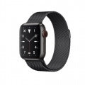 ساعت اپل واچ تیتانیوم سلولار سری 5 مشکی با بند میلانزلوپ مشکی Apple Watch Series 5 Milanese Loop Black Titanium