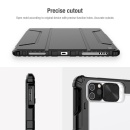 اسمارت کاور ضد ضربه نیلکین آیپد پرو 2020 . 2021 مدل Nillkin Bumper Leather Cover و محافظ لنز با فضای قلم مشکی