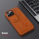 کاور چرم اورجینال نیلکین آیفون 13 پرو مکس اپل قهوه ای