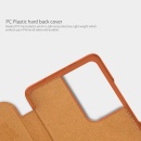 کاور چرم اورجینال نیلکین Galaxy S 21 Ultra قهوا ای