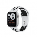 لومینیوم نقره ای و بند اسپورت نایک پلاتینی و مشکی 44 میلی متری