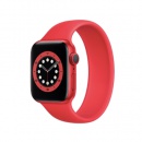 اپل واچ سری 6 با بدنه آلومینیوم قرمز و بند اسپورت قرمز سیلیکونی 40 میلیمتری