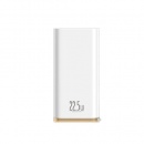 شارژر همراه پاور بانک با نمایشگر دیجیتالی باسئوس 20000 میلی آمپر مدل Starlight سفید