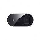 پد وایرلس شارژر بی سیم دوقلو 24 وات باسئوس مدل 2 in 1 با آداپتر 12 وات