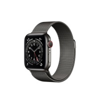 ساعت اپل واچ استیل مشکی سلولار سری 6  با بند میلانزلوپ Apple Watch Series 6 Graphite Milanese Loop Stainless Steel