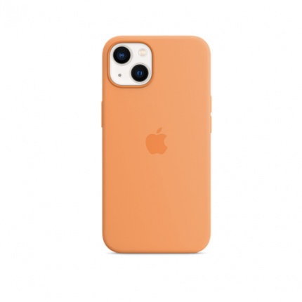 قاب سیلیکونی اورجینال آیفون 13 اپل با قابلیت شارژ وایرلس MagSafe نارنجی