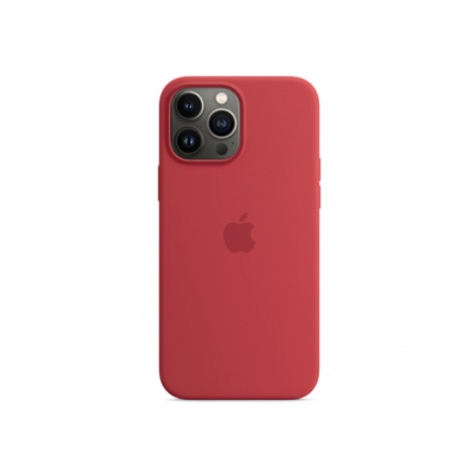 قاب سیلیکونی اورجینال آیفون 13 پرو مکس اپل با قابلیت شارژ وایرلس MagSafe قرمز